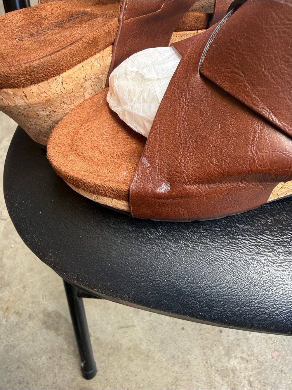 Pierre Dumas Brown Crisscross Slide Sandals - Picture 5 of 5